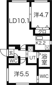 オリエントヒルズ澄川の間取り画像