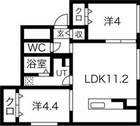 カーサブランの間取り画像