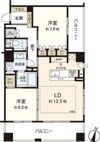 【分譲賃貸】パークホームズ円山公園駅前の間取り画像