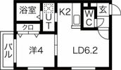 カハラ白石の間取り画像