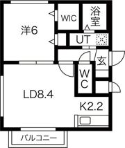レジーナ南4条の間取り画像