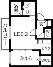 ブランシャールAS中島公園の間取り画像