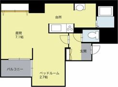 ロベージ＜家具家電付き＞の間取り画像