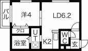 カハラ白石の間取り画像