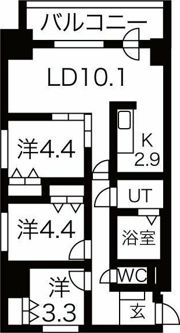 コートロティS15の間取り画像