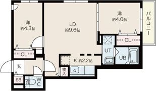 ラヴィータ美園の間取り画像