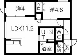 ステラ幌西の間取り画像