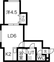 グリーンウォール北15 Aの間取り画像