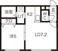 キャステル東札幌の間取り画像