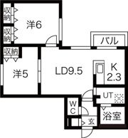 ブランシャール平岸駅前EASTの間取り画像