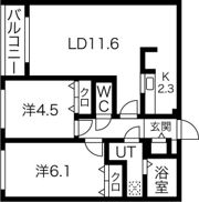 ブランシャール南円山の間取り画像