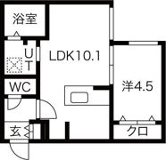 ブランシャール医大前の間取り画像