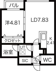 レスツオン厚別IIの間取り画像
