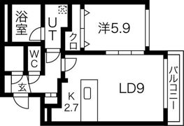 レジデンスN517の間取り画像