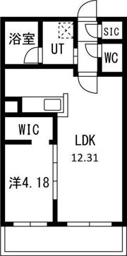Highlight Fukuzumi 仮）GA-福住1-1Mの間取り画像
