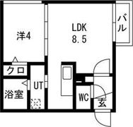 ラフィーネ南平岸の間取り画像