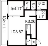 シンシア北8条の間取り画像