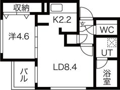 FINO中島公園Iの間取り画像