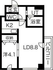 シャローム南11条の間取り画像