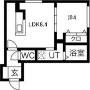 ぴあ南17条の間取り画像