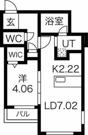 ヴァンテール月寒東の間取り画像