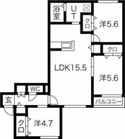 RIVIER発寒の間取り画像