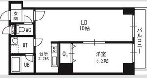 エステラ南3条館Aの間取り画像