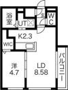 コンフォルト水車町の間取り画像