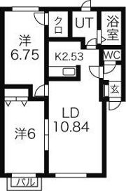レジデンス高岡 Bの間取り画像