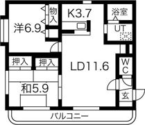 メゾンド・グルーひばりが丘の間取り画像