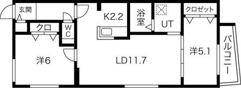 ブランシャール新琴似の間取り画像