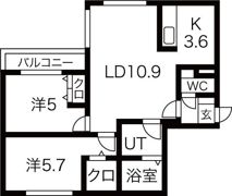 サンルーチェ北大の間取り画像