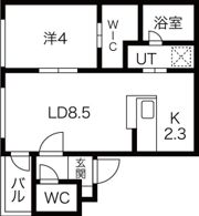 クロスティア南円山の間取り画像