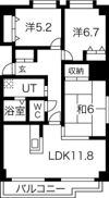 エクシード33の間取り画像