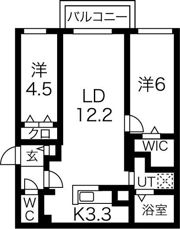 ブランシャール西線14条の間取り画像