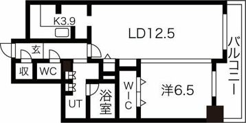 デュオヒルズ札幌Midの間取り画像