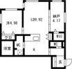 URBAN FLATS 中の島の間取り画像