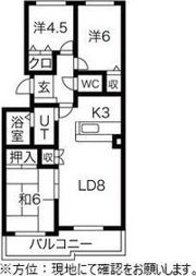 Riverside中の島（リバーサイド中の島）の間取り画像