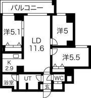 プランドール福住の間取り画像