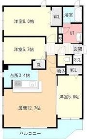 フェリオ64の間取り画像