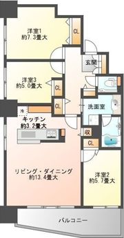 クリオ白石ヒルズの間取り画像