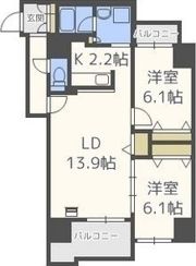 Square Ms614II（スクエアマンション614II）の間取り画像