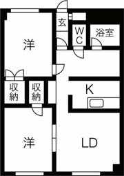 パレスK＆Kの間取り画像