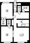 パレスK＆Kの間取り画像