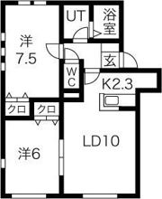 サンピラー菊水の間取り画像