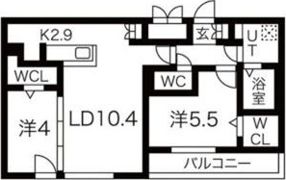 アルファスクエア菊水2条の間取り画像