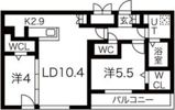 アルファスクエア菊水2条の間取り画像