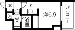 アストリア北大前の間取り画像