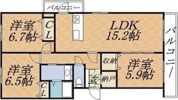 ヴァンヴェール円山の間取り画像