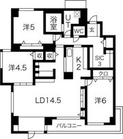 FC新札幌（旧:ヴィラ アンエフ セカンド）の間取り画像